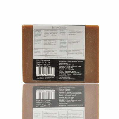 Soulflower Cacao Chocolate Handmade Soap, pack of 2 ingredients label and usage directions