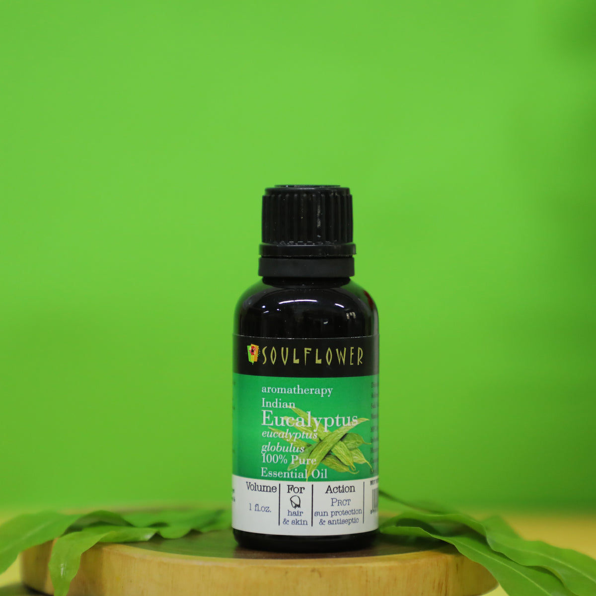 Soulflower Eucalyptus Essential Oil for aromatherapy product lifestyle image