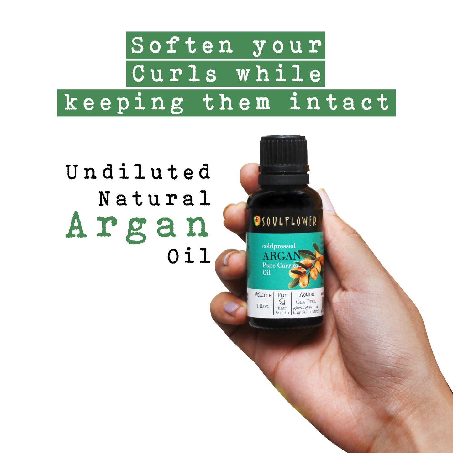 Soulflower Pure Argan Carrier Oil for hair and skin product image for hair and skin care