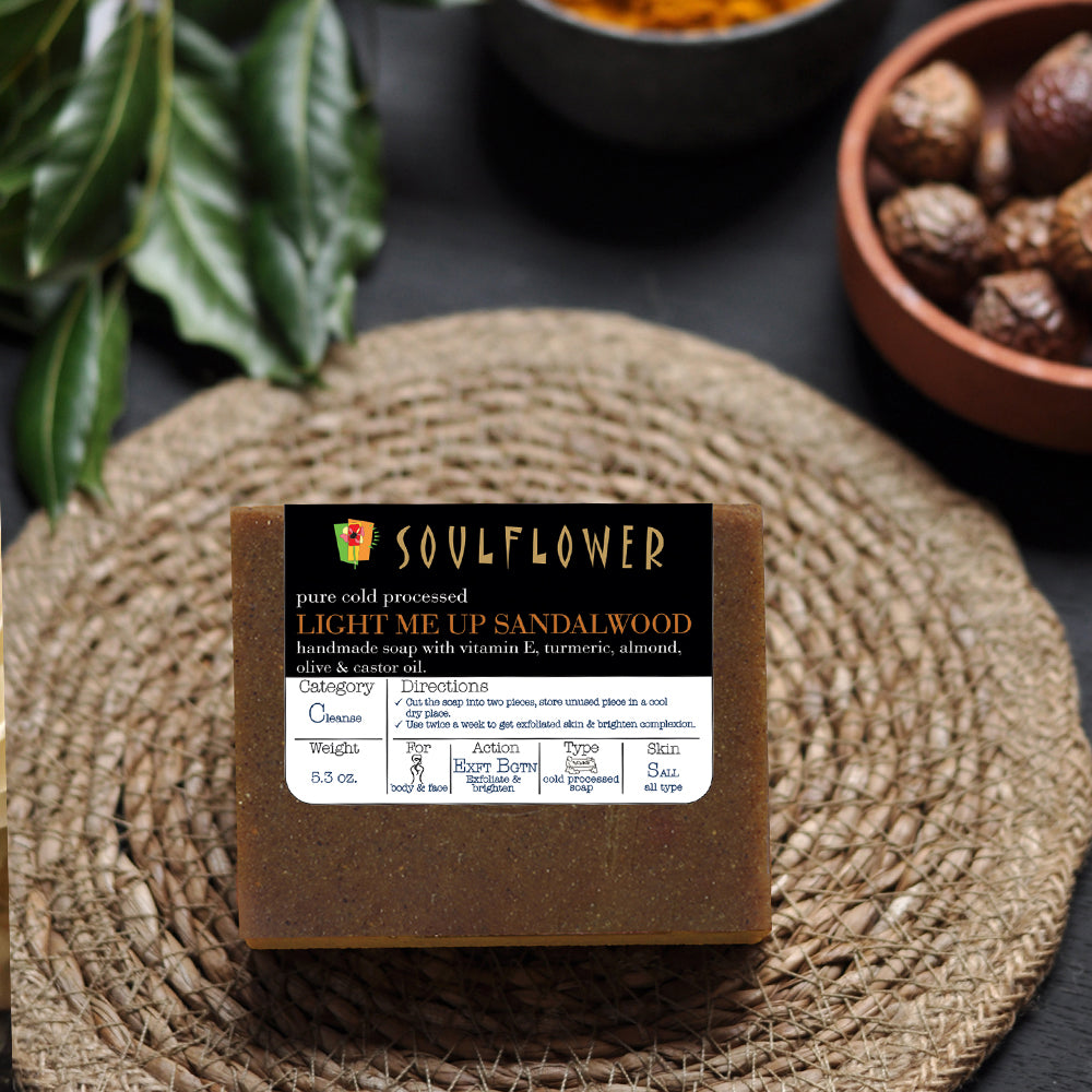 Soulflower Sandalwood Handmade Soap single-bar product image