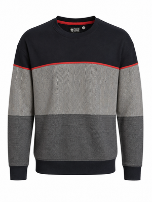 Textured Colorblock Sweatshirt for Men