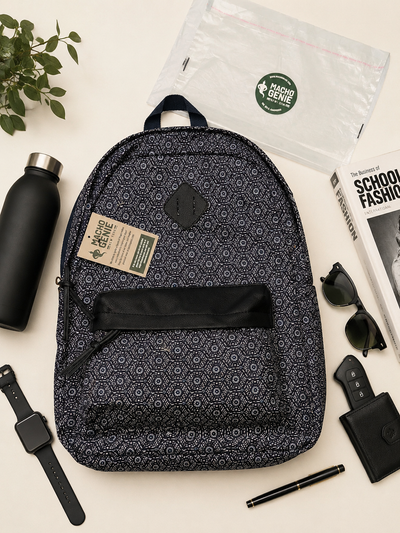Macho Genie GeoPrint Travel Backpack for Men