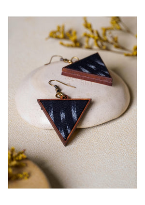 Tribal Inspired Wooden Earrings | Natural View