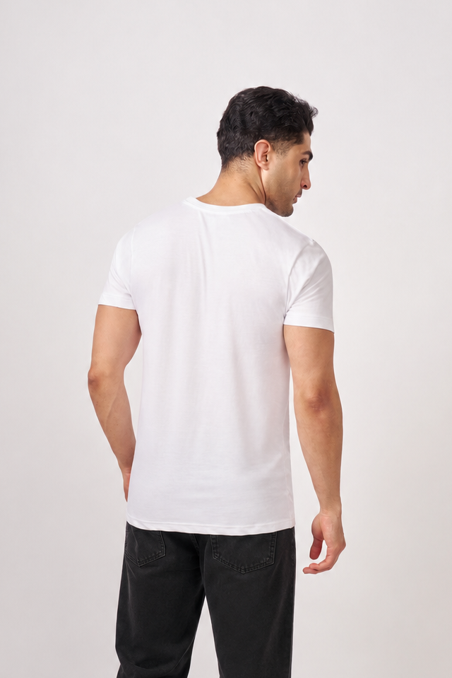 Macho Genie - Men's Crew Neck T-Shirt - Stellar White