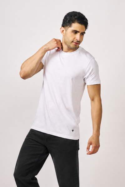 Macho Genie - Men's Crew Neck T-Shirt - Stellar White