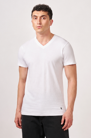 Macho Genie - Men's V-Neck T-Shirt - Stellar White