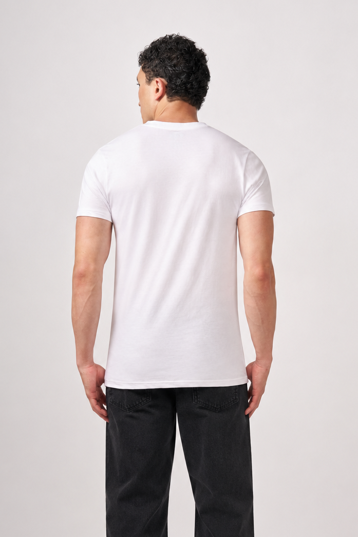 Macho Genie - Men's V-Neck T-Shirt - Stellar White