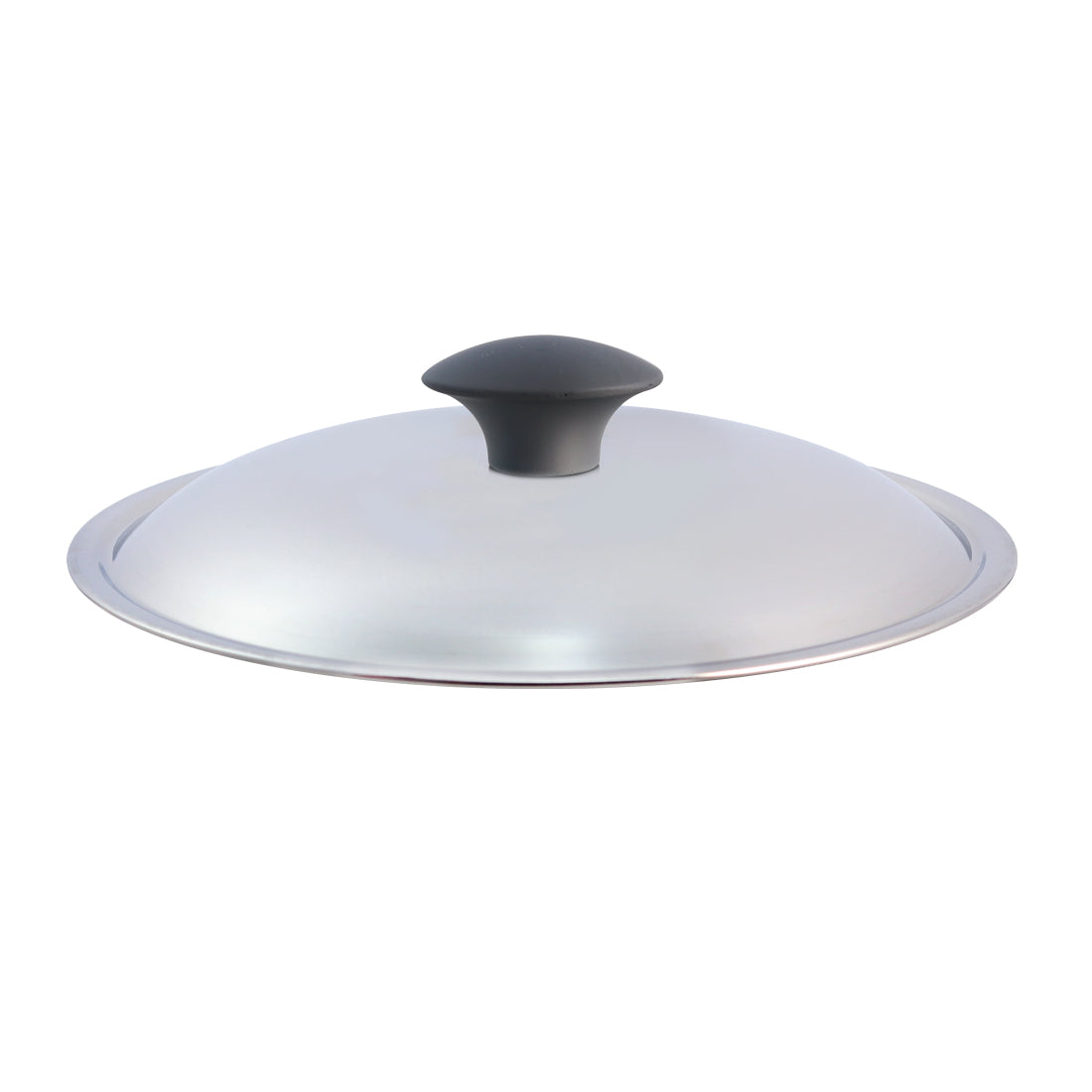 Wonderchef Non-Stick Aluminum Appachetty with Stainless Steel Lid For Appam and Crepes, 22cm, Black, lid detail