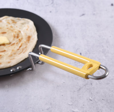 Wonderchef Aluminum Non-Stick Hard-Anodized Roti Tawa Griddle Pan with Riveted Handle, 25cm, Gray, alternate product view 2