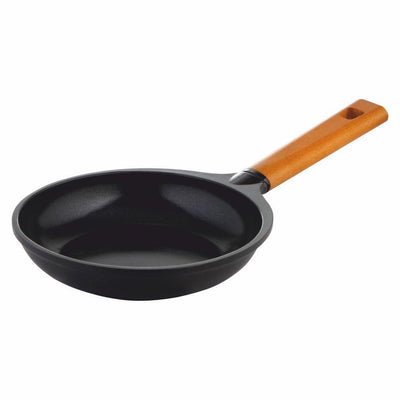 Wonderchef Die Cast Non-Stick PFOA-Free Stir Fry Wok Skillet with Wooden Handle, Black, side view