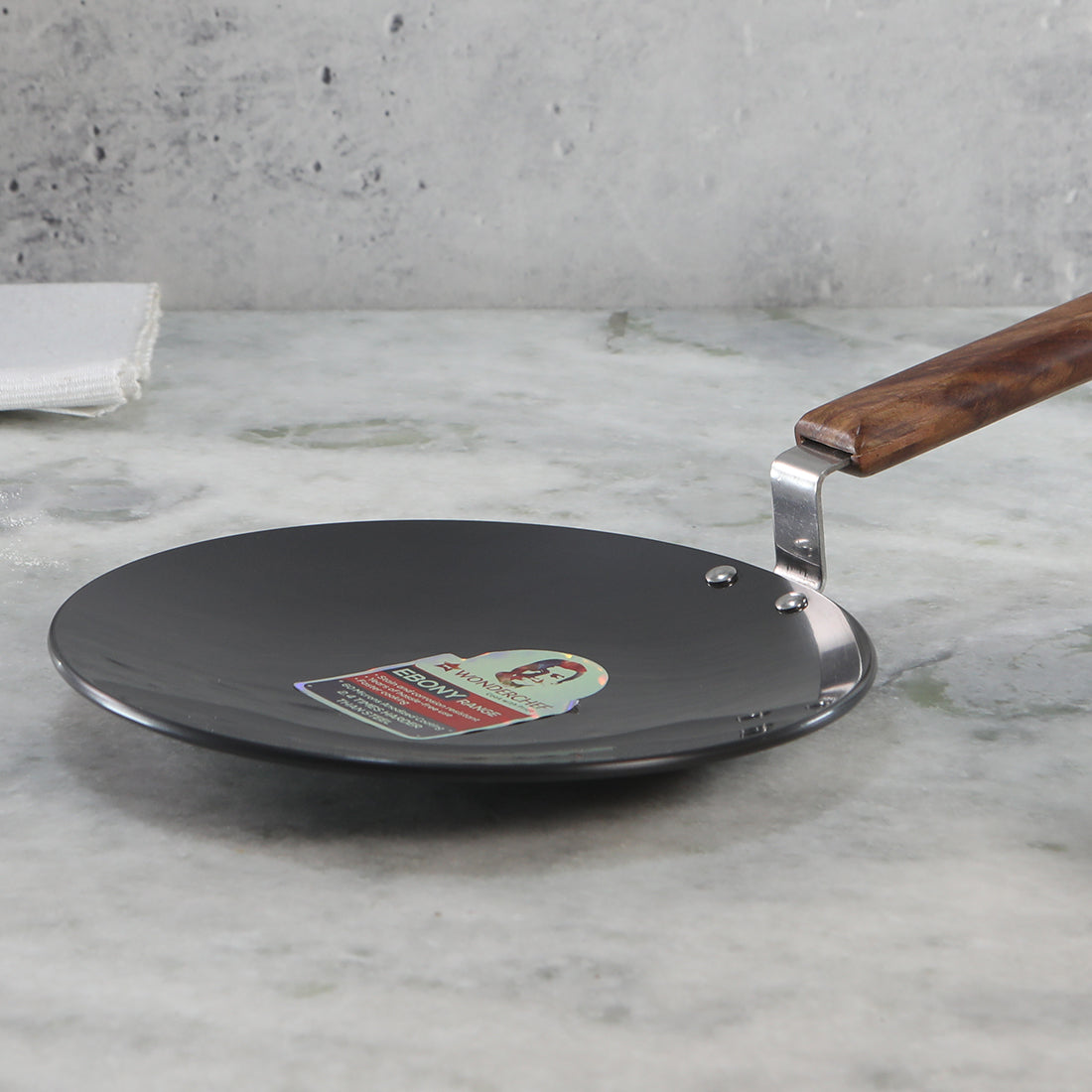 Wonderchef Ebony Anodized Roti Naan Bread Tawa Griddle Pan Pure Grade Aluminum PFOA-Free, Black, 25cm, 28cm, alternate product view 4