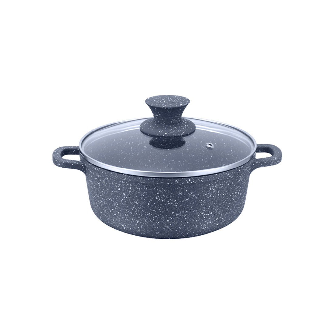 Wonderchef Granite Die Cast Casserole Set of 3 Casseroles with Lids, 16cm, 20cm, 24cm, Black, alternate product view 3