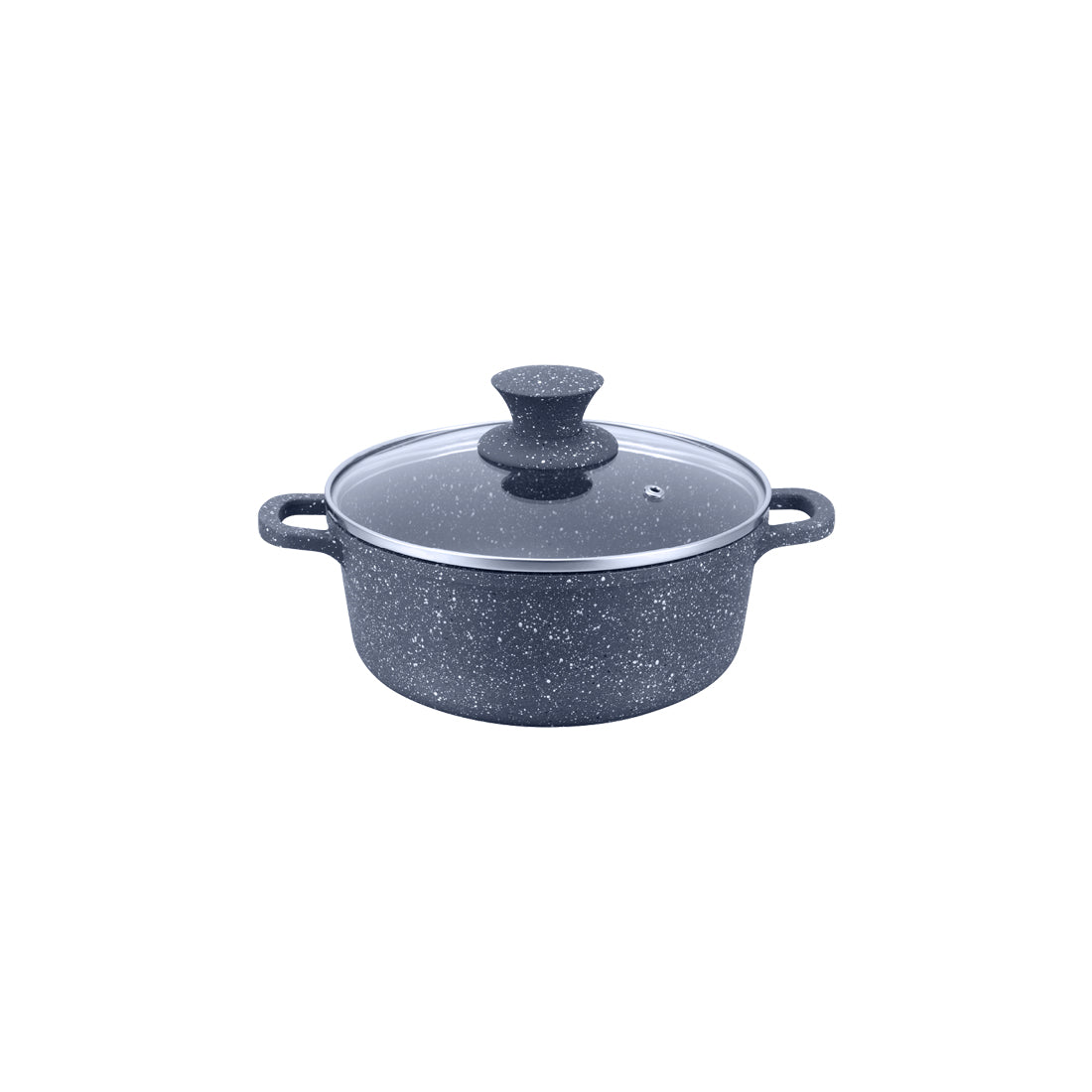 Wonderchef Granite Die Cast Casserole Set of 3 Casseroles with Lids, 16cm, 20cm, 24cm, Black, alternate product view 4