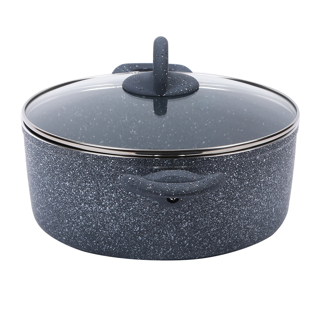 Wonderchef Granite Non-Stick Aluminum Casserole with Lid, Gray, alternate product view 7