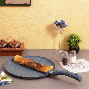 Wonderchef Granite Forged Non-Stick PFOA-Free Aluminum Dosa Tawa Crepe Pan, Gray