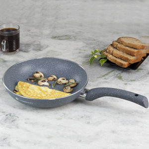 Wonderchef Granite Forged Non-Stick PFOA-Free Aluminum Fry Pan Skillet Tawa, Gray