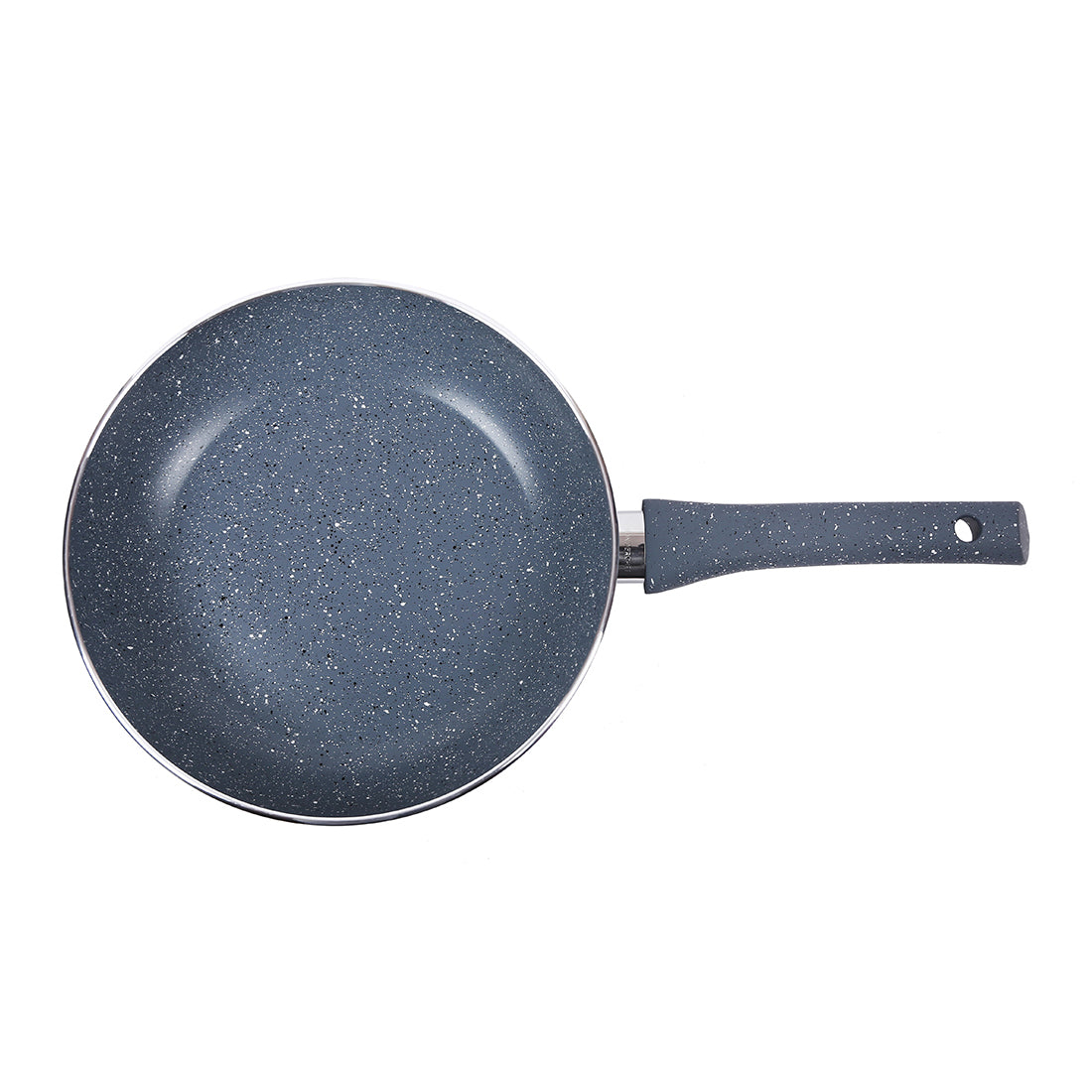 Wonderchef Granite Forged Non-Stick PFOA-Free Aluminum Fry Pan Skillet Tawa, Gray, top view 2