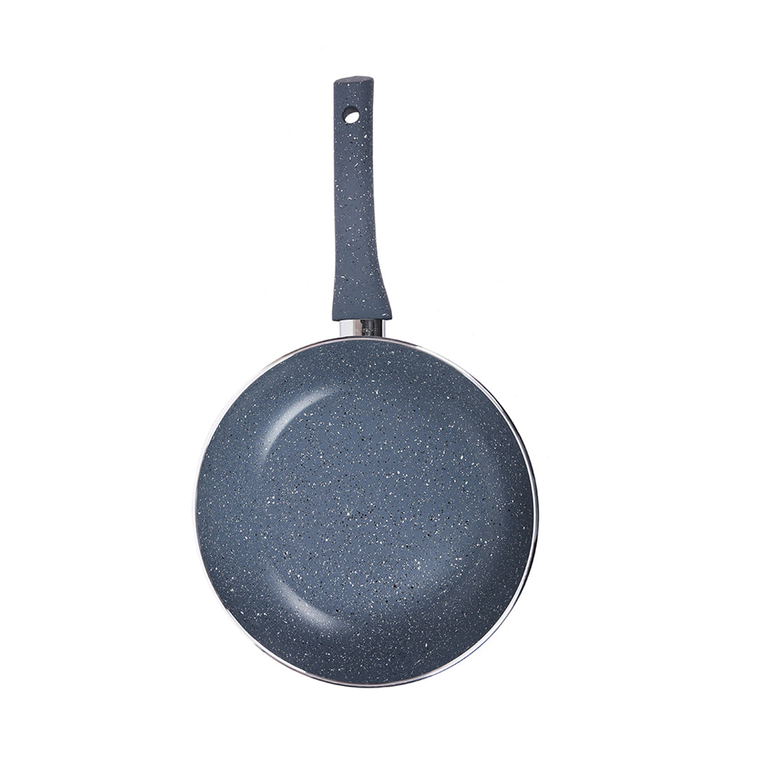 Wonderchef Granite Forged Non-Stick PFOA-Free Aluminum Fry Pan Skillet Tawa, Gray, top view 3