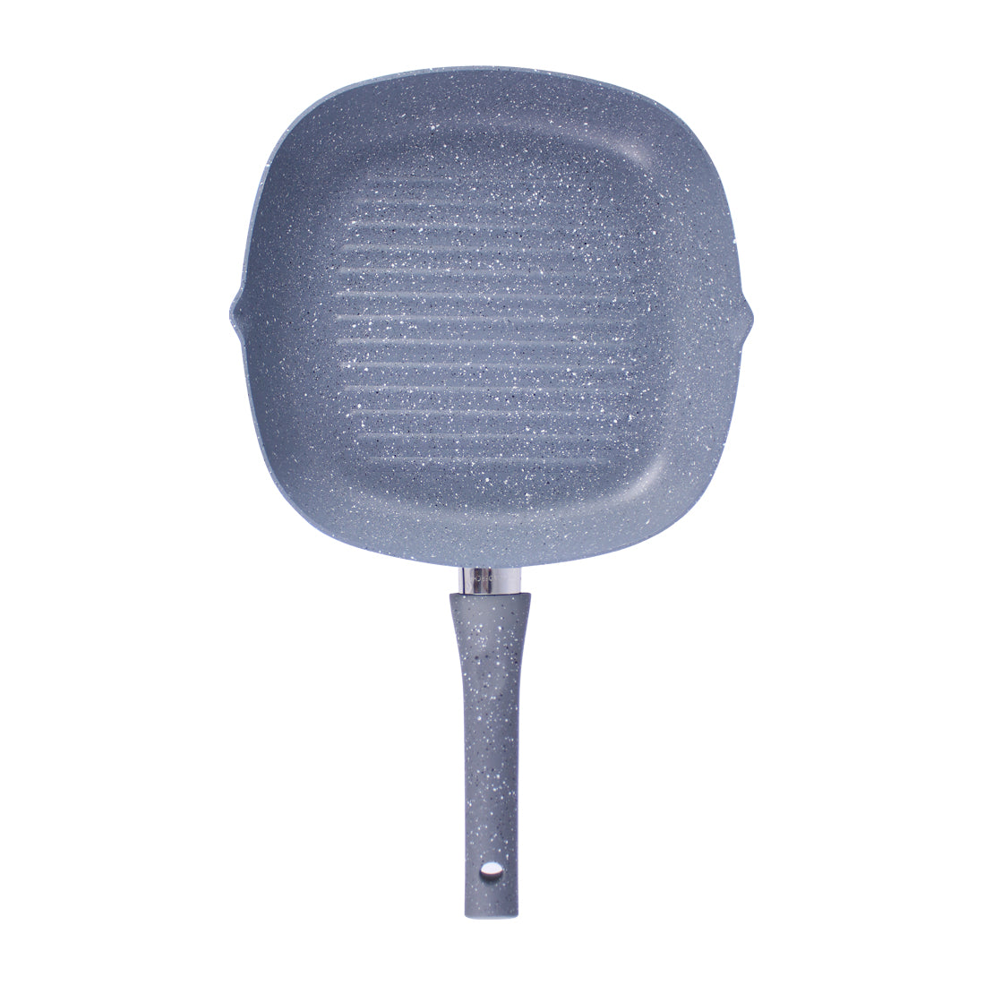 Wonderchef Granite Forged Non-Stick PFOA-Free Aluminum Grill Pan, Gray, top view