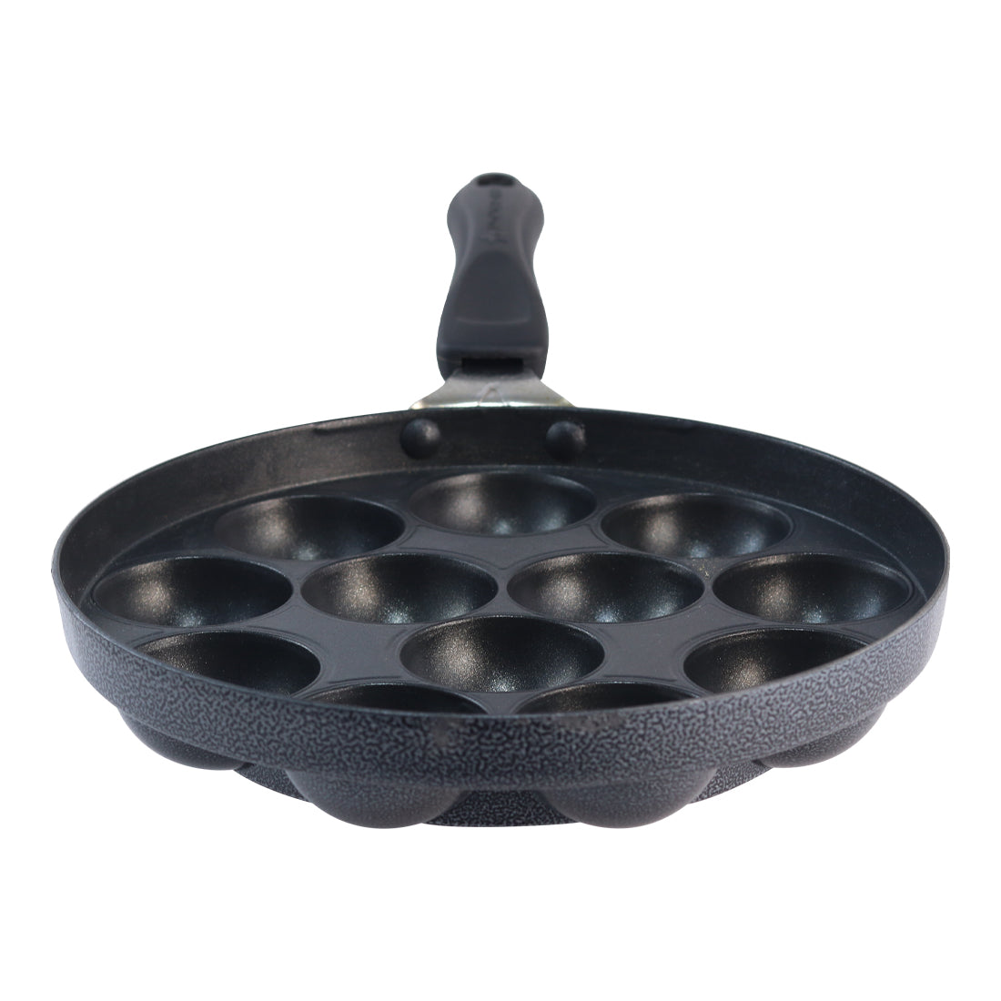 Wonderchef Die Cast Non-Stick Aluminum Appa Kara Kadai with One Handle, Gray, front view