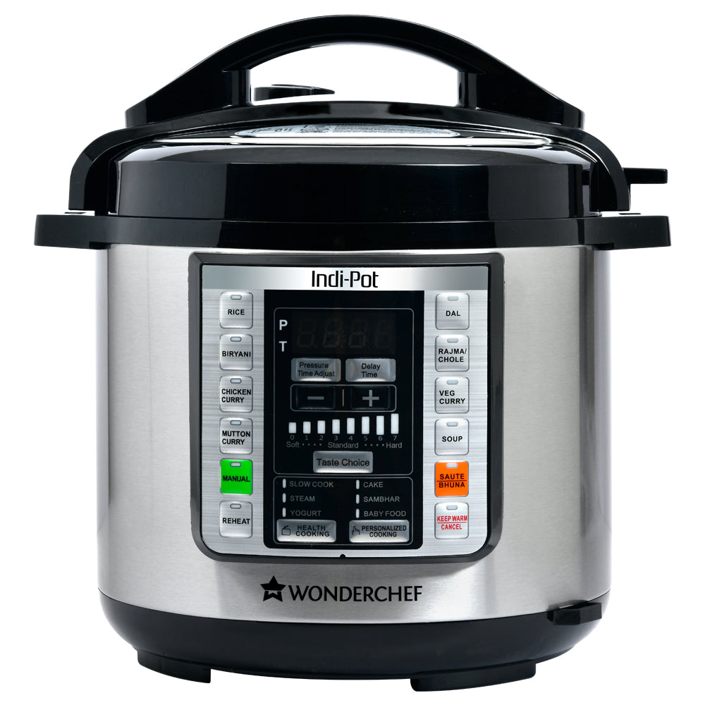 Wonderchef 6 Quart Multi-use Programmable 7-in-1 Stainless Steel Pressure Cooker, Steamer, Yogurt Maker, Saute, Rice Cooker, alternate product view 2