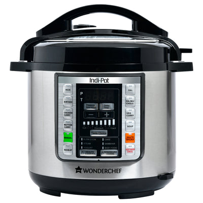 Wonderchef 6 Quart Multi-use Programmable 7-in-1 Stainless Steel Pressure Cooker, Steamer, Yogurt Maker, Saute, Rice Cooker, alternate product view 2