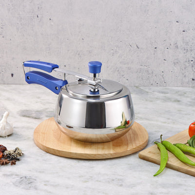 Wonderchef Nigella Stainless Steel Inner Lid Round Design Pressure Cooker