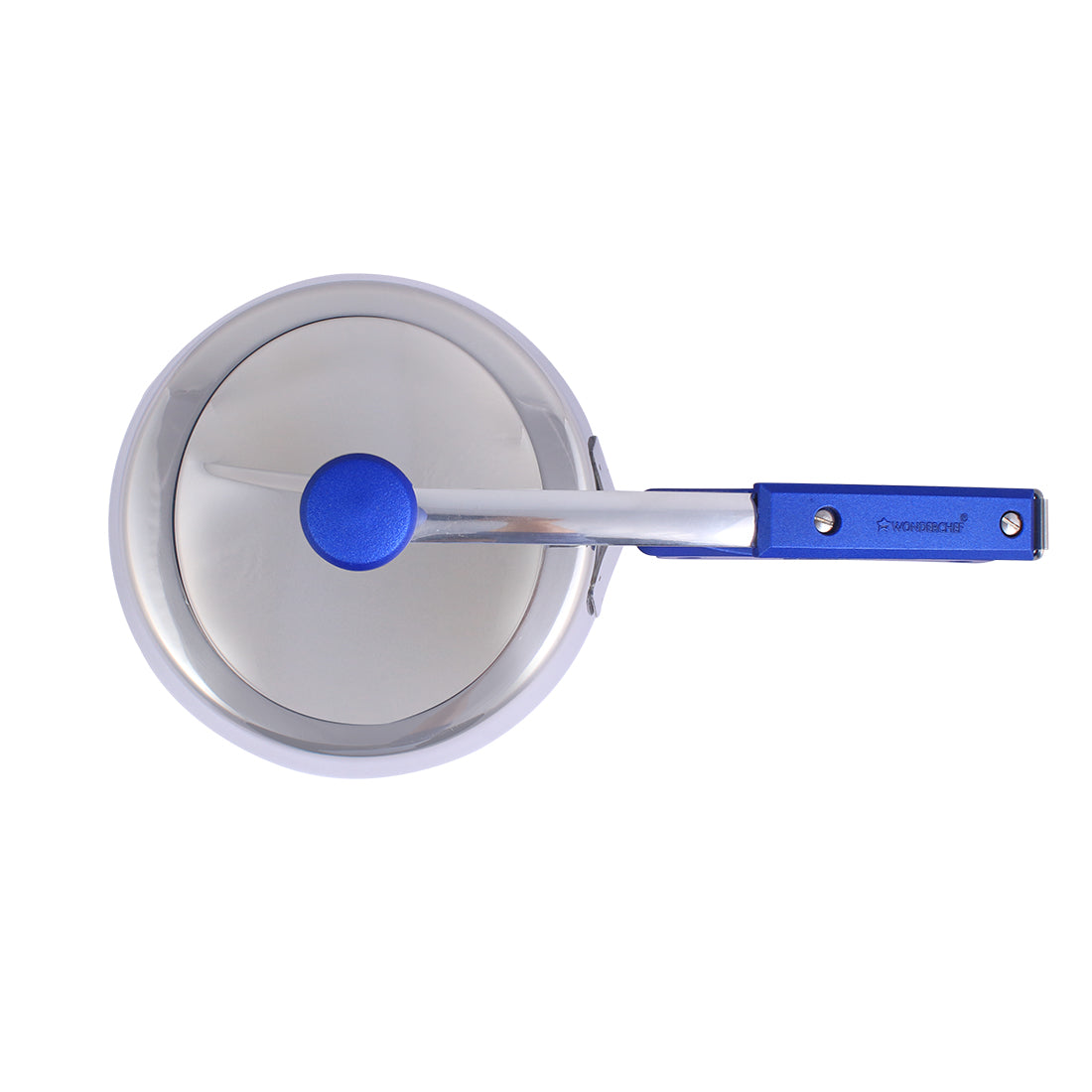 Wonderchef Nigella Stainless Steel Inner Lid Round Design Pressure Cooker, top view