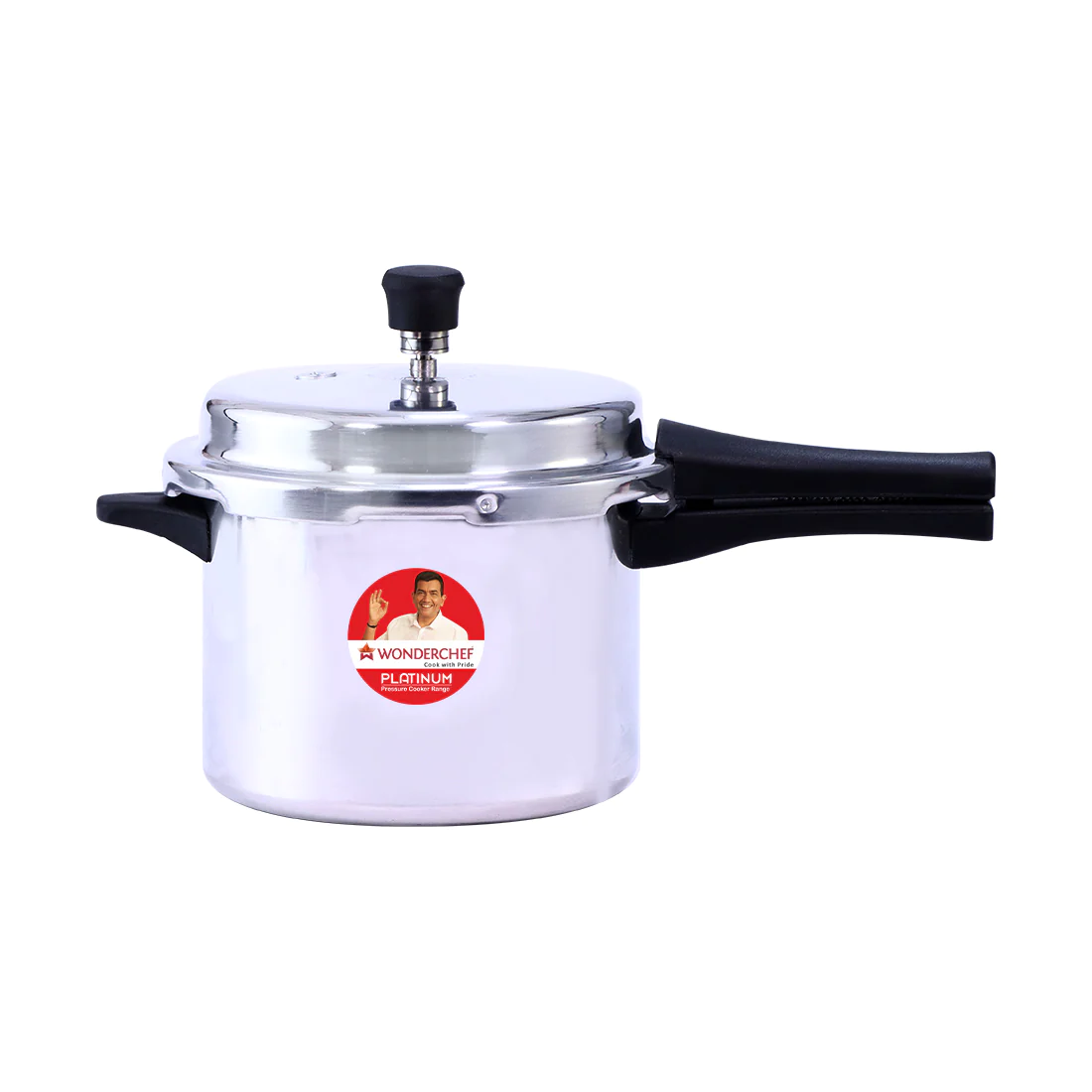 Wonderchef Platinum Pack of 3 Pressure Cookers, 3-liter cooker view
