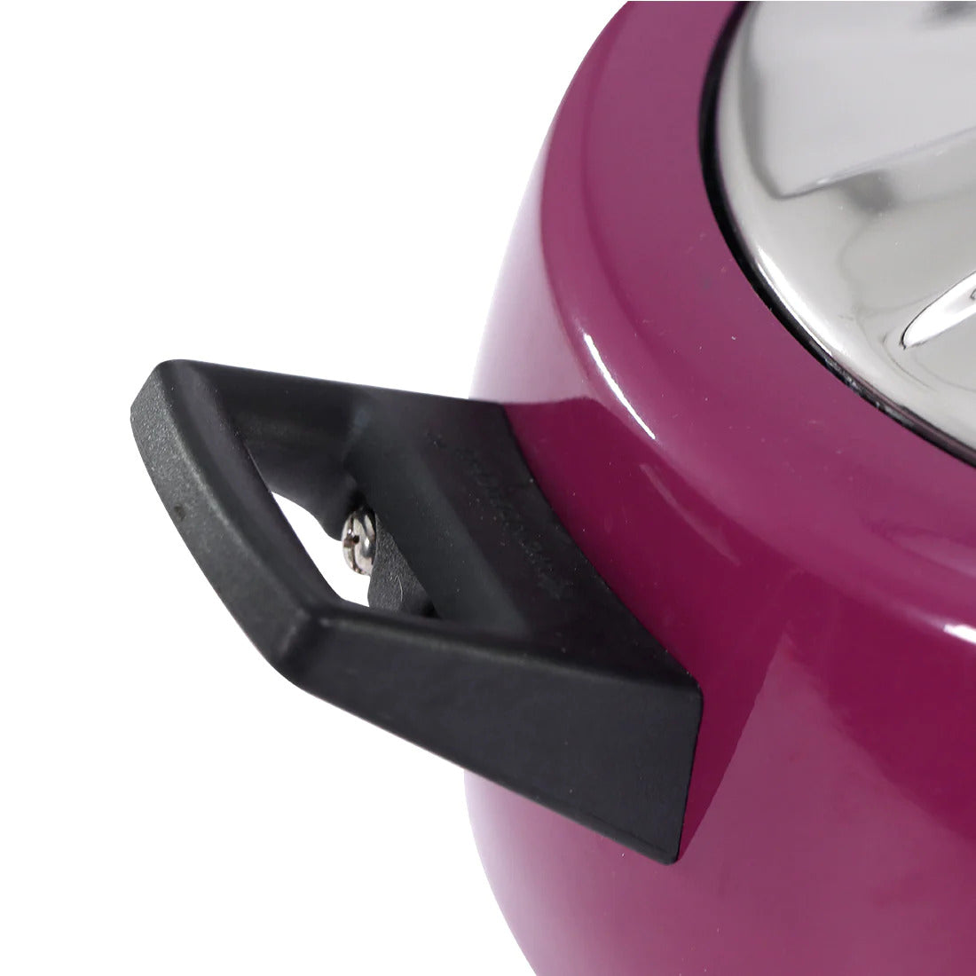 Wonderchef Regalia Induction Base 5-Liter Pressure Cooker with Inner Lid, handle close-up