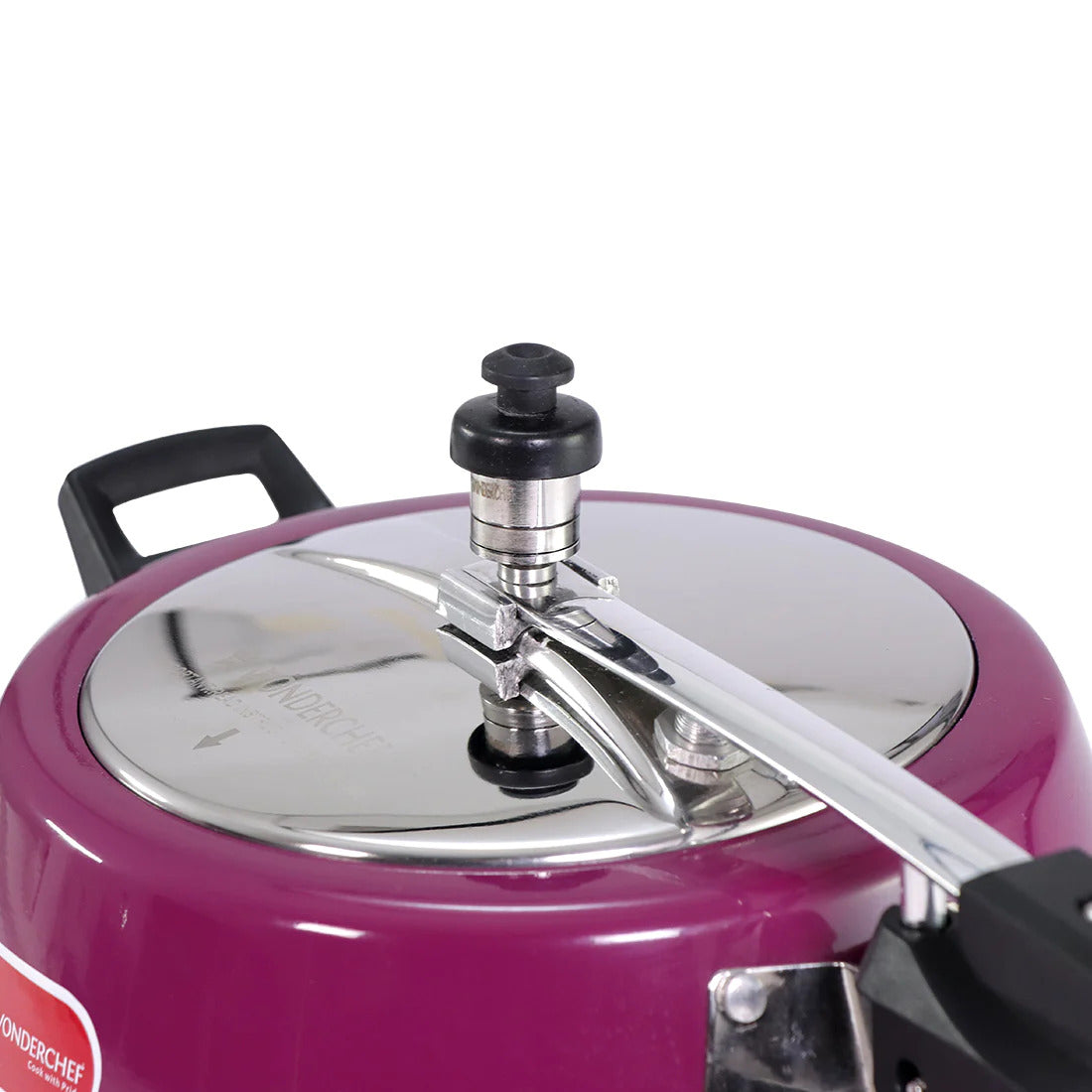Wonderchef Regalia Induction Base 5-Liter Pressure Cooker with Inner Lid, lid close-up
