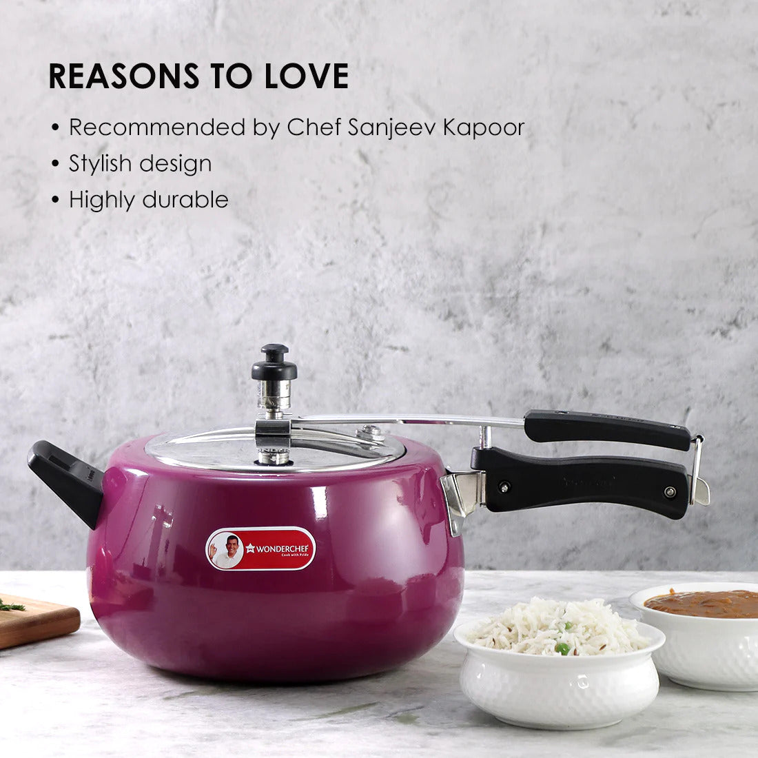 Wonderchef Regalia Induction Base 5-Liter Pressure Cooker with Inner Lid, benefits overview