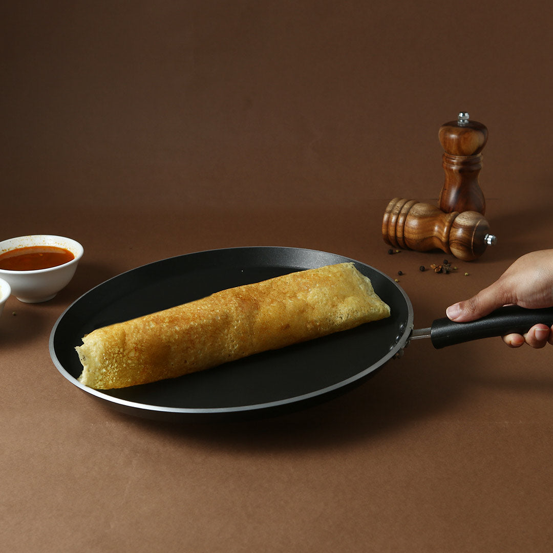 Wonderchef Reva Non-Stick Roti Naan Dosa Tawa Griddle Pan with Handle, PFOA-Free Aluminum 30cm, alternate product view 4