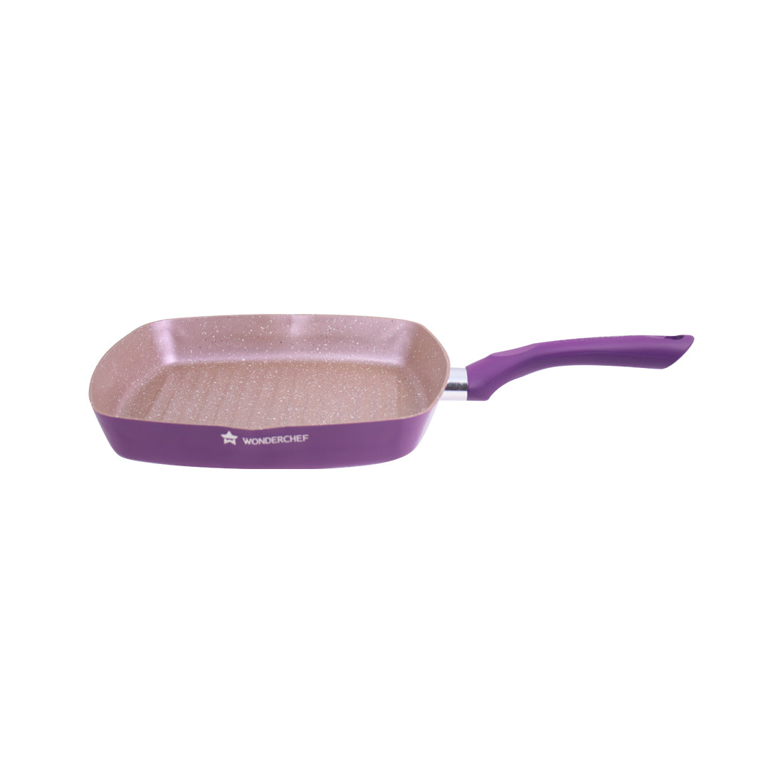 Wonderchef Royal Velvet Non-Stick PFOA-Free Aluminum Grill Pan, 20cm, Violet, alternate product view 2