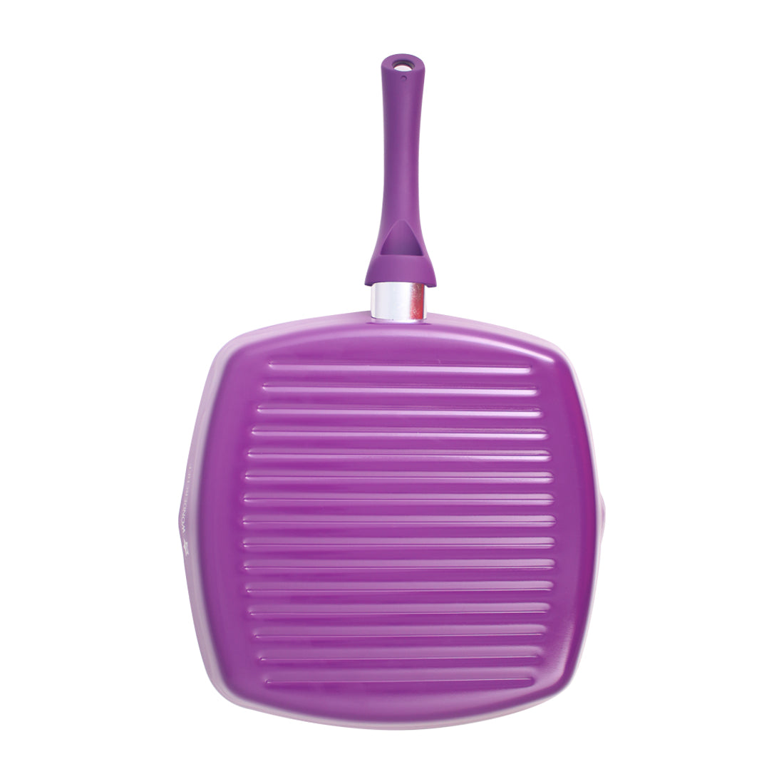 Wonderchef Royal Velvet Non-Stick PFOA-Free Aluminum Grill Pan, 20cm, Violet, bottom view