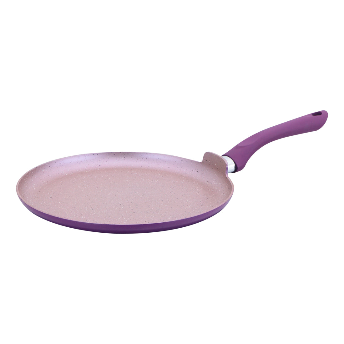 Wonderchef Royal Velvet Non-Stick PFOA-Free Aluminum Dosa Tawa Crepe Pan, 28cm, Violet, alternate product view 6