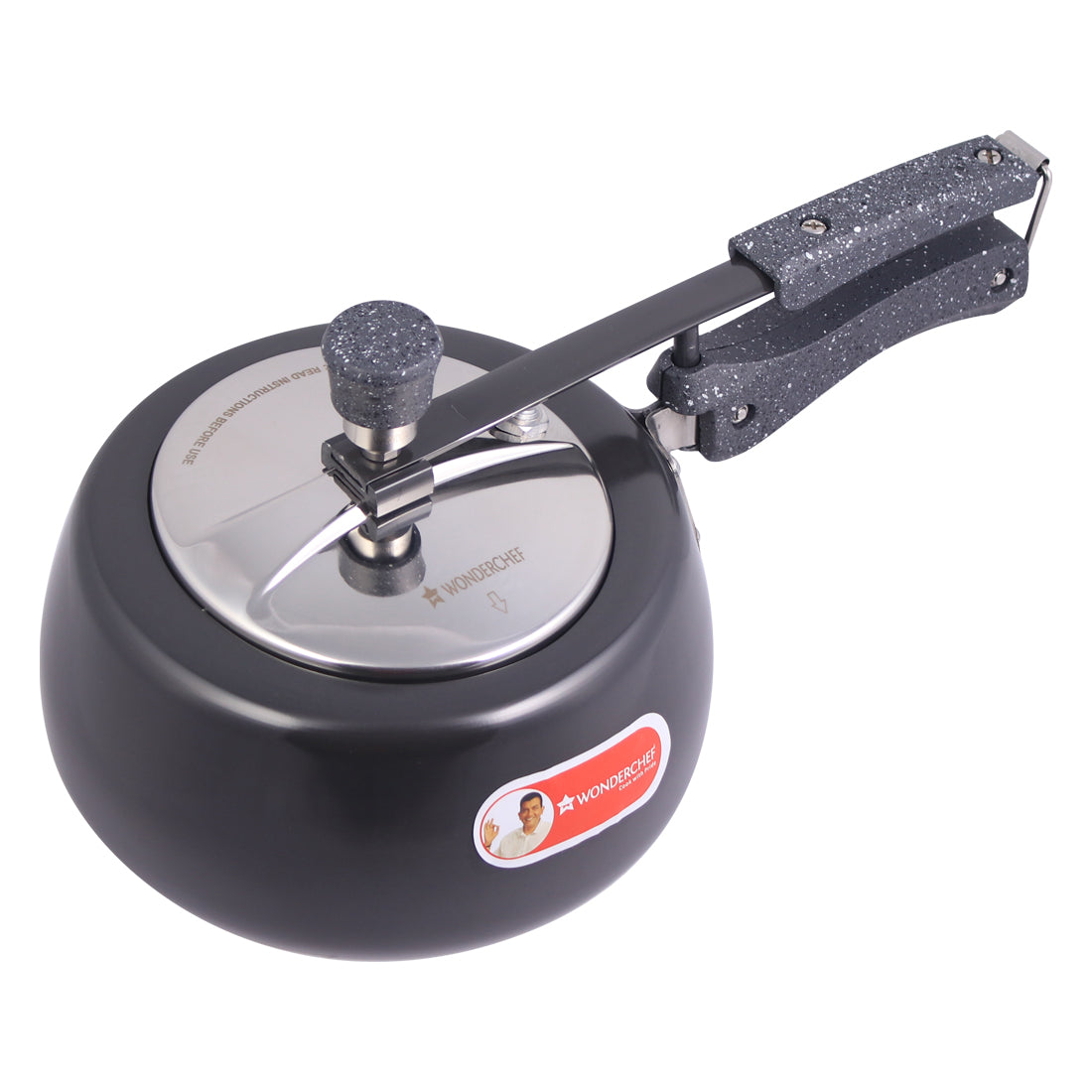 Wonderchef Taurus Hard Anodized Aluminum Inner Lid Pressure Cooker, alternate product view 5
