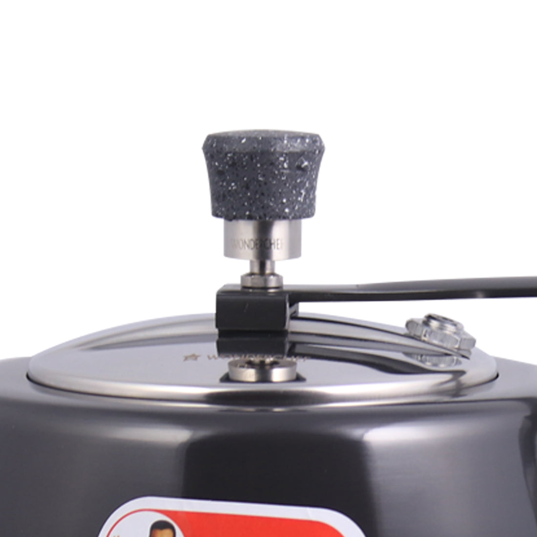 Wonderchef Taurus Hard Anodized Aluminum Inner Lid Pressure Cooker, top view