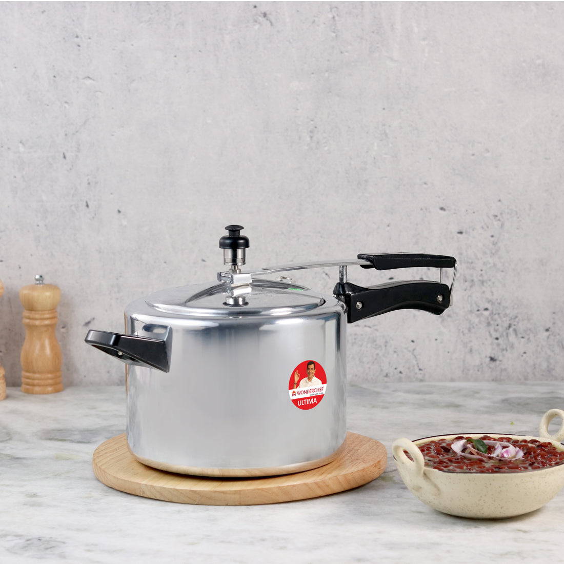 Wonderchef Ultima Inner Lid Aluminum Pressure Cooker, Silver