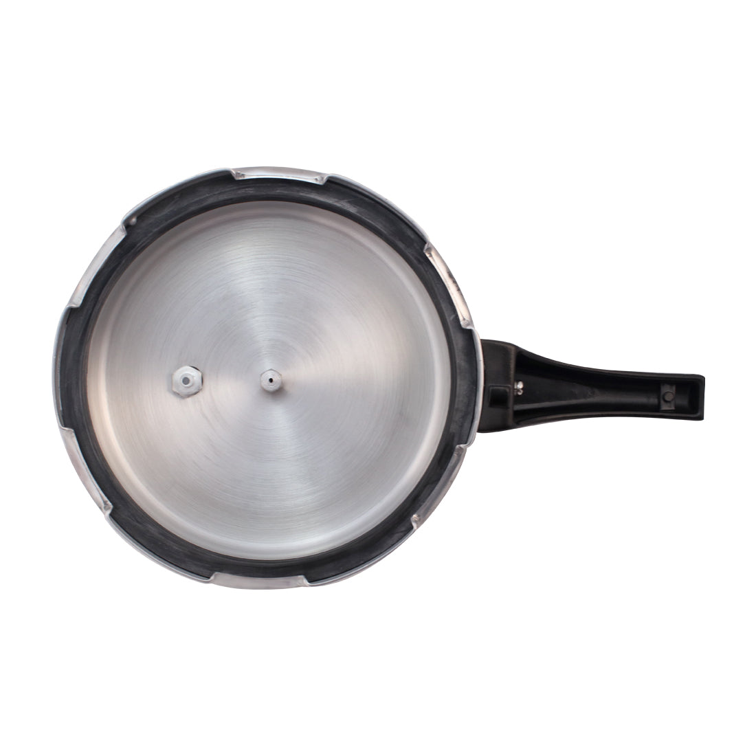 Wonderchef Ultima Outer Lid Aluminum Pressure Cooker, Silver, top view 2