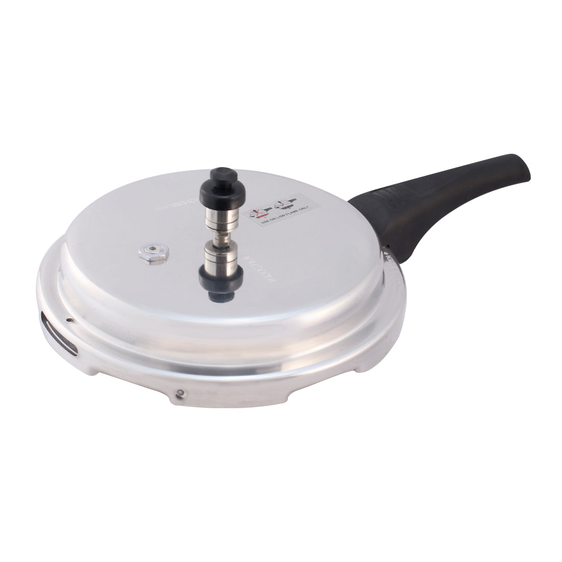 Wonderchef Ultima Outer Lid Aluminum Pressure Cooker, Silver, top view